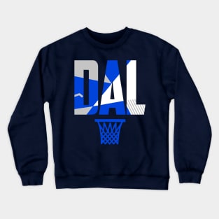 Dallas Throwback Basketball DAL Crewneck Sweatshirt